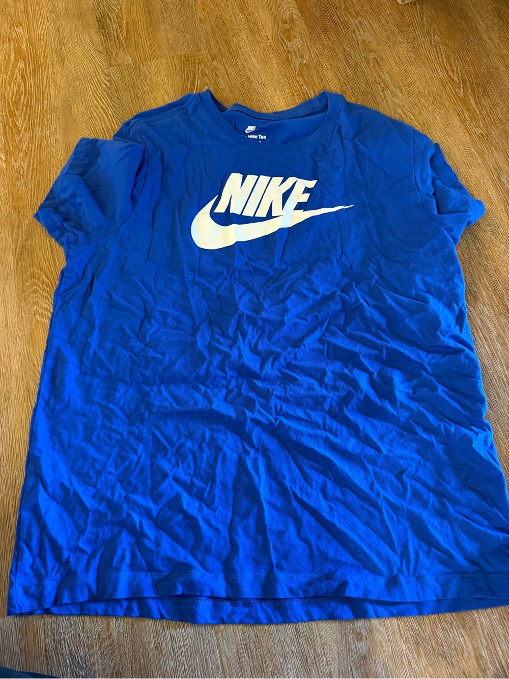 Nike Royal Blue Short Sleeve Tee with White Logo